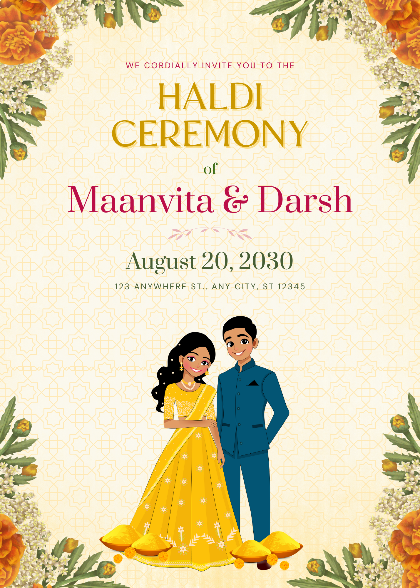 Haldi Ceremony Invitation Card