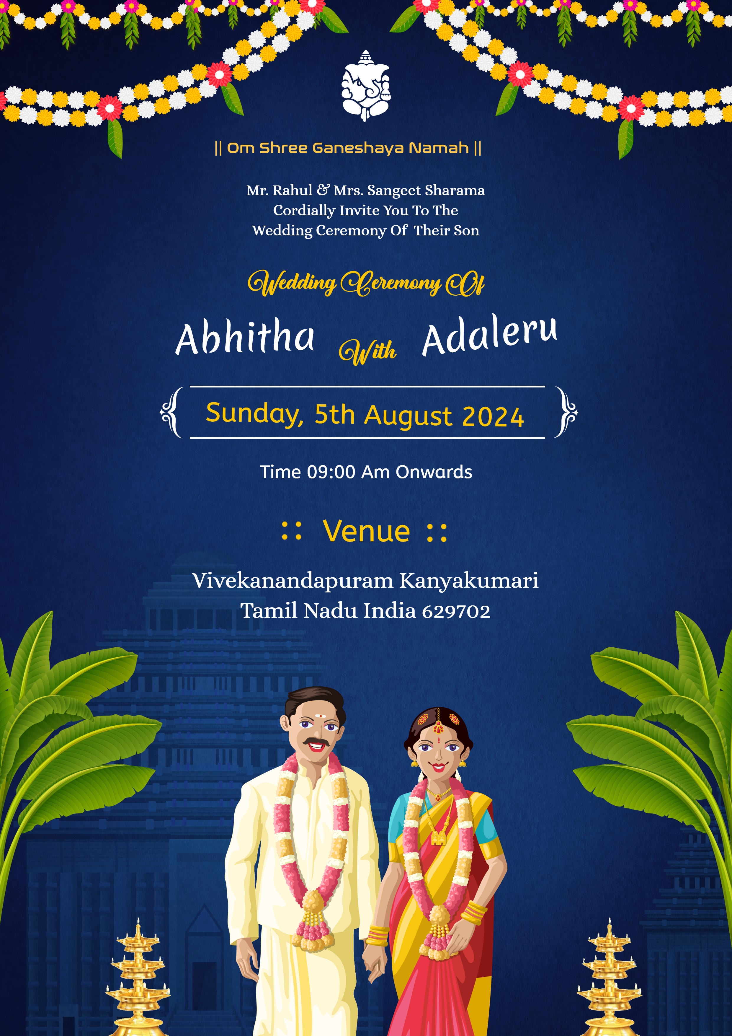 Tamil Wedding Invitations